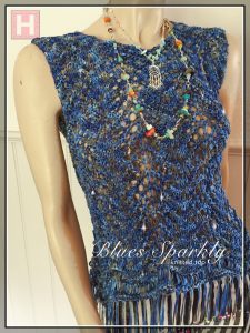 blues sparkly top CH0433-001
