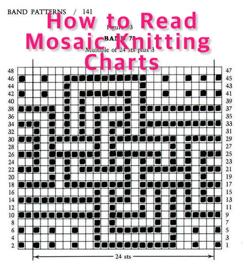 How to Read Mosaic Knitting Charts ・ClearlyHelena