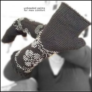 beaded flower glove CH0443-006