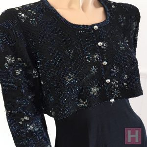 black bridal crop jacket CH0437-001