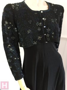 black bridal crop jacket CH0437-004