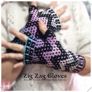 zig zag fingerless gloves CH0439-004