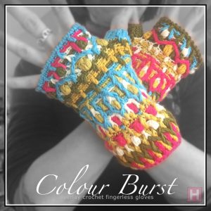 ColourBurst Fingerless Gloves CH0449-001