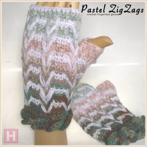 pastel zigzag crochet gloves CH0445-003