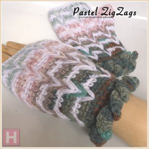 pastel zigzag crochet gloves CH0445-005