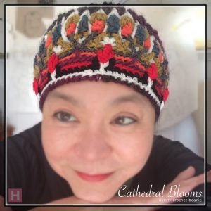 overlay crochet beanie CathedralBlooms CH0454-000