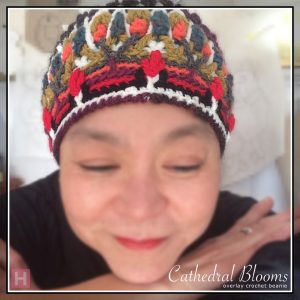 overlay crochet beanie CathedralBlooms CH0454-001