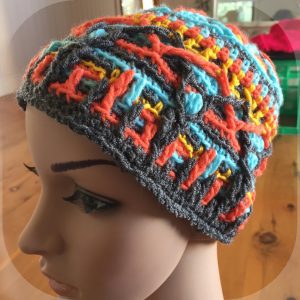 overlay crochet beanie CH0470-001