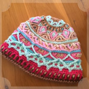 overlay crochet beanie CH0472-001