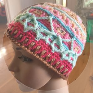 overlay crochet beanie CH0472-002