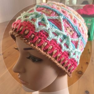 overlay crochet beanie CH0472-003