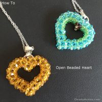 Open Beaded Heart - how to
