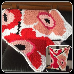 C2C Lap Blanket Crochet Marimekko