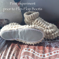 crochet booties with non-crochet soles