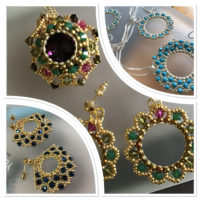 beading circles round metal rings