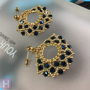 Sumptuous Beaded Earrings Round Metal Rings - How To