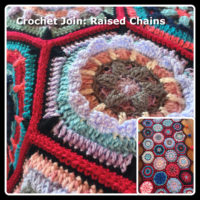 z. Crochet Join:  Raised-Chains Join