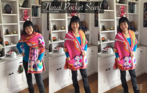 Z. Floral Pocket Scarf in C2C Crochet (CH0529) - pattern listed