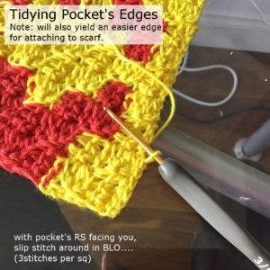 C2C Scarf with Pockets - Sew Crafty Crochet